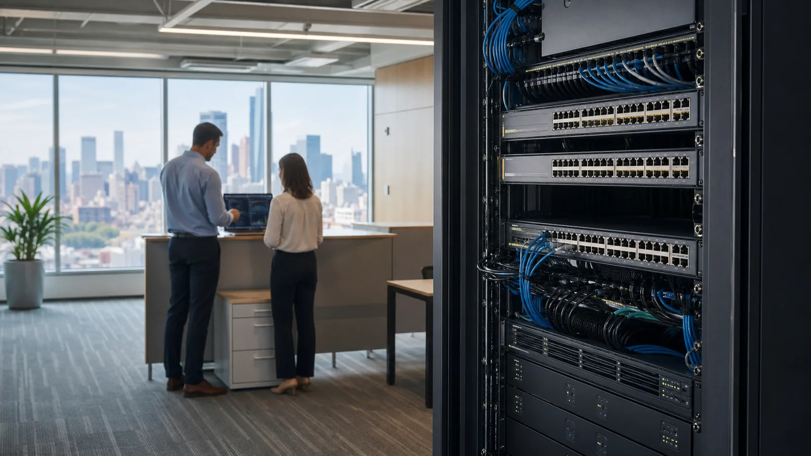 Network Cabling Long Island team planning network cabling and physical infrastructure around a Long Island workflow for Managed IT Services Long Island — Long Island Cabling Readiness