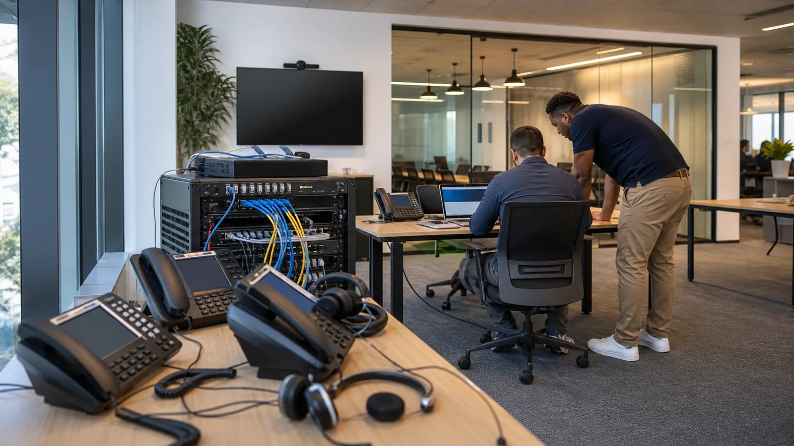 Network Cabling Long Island team reviewing network cabling and physical infrastructure requirements for Managed IT Services Long Island — Long Island Cabling Readiness